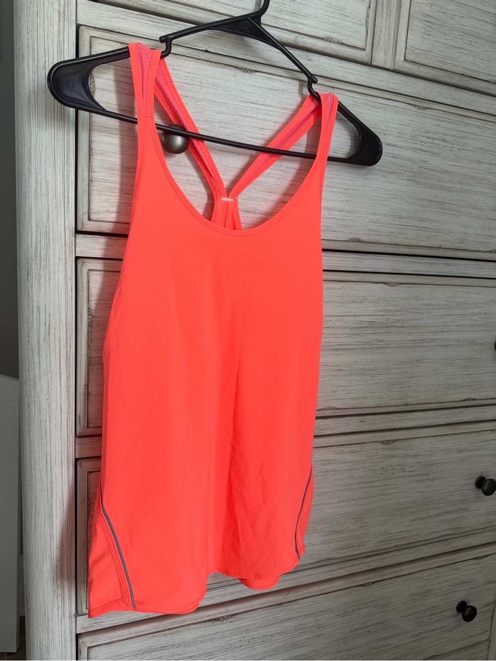 Lululemon Real Quick Singlet Neon Coral Racerback Tank Top running